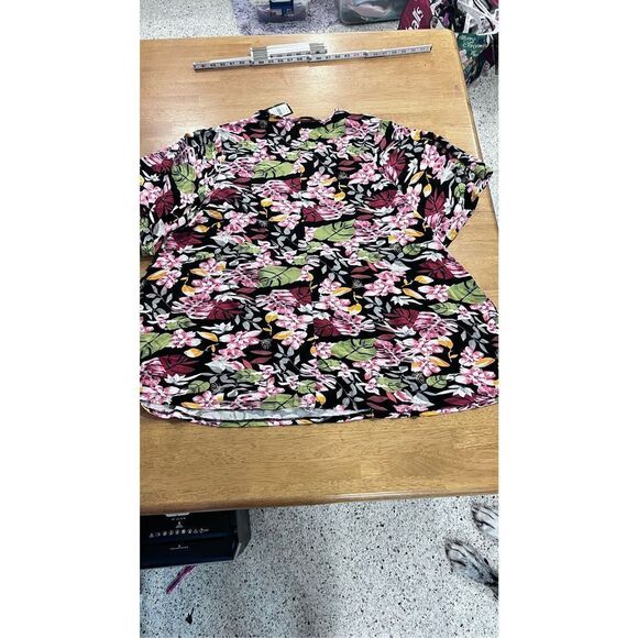 AVENUE BLACK FLORAL BLOUSE WOMENS SIZE 22/24 NEW P-195 - Picture 8 of 8